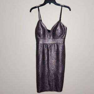 IRIS Gold foil Crackle cocktail dress